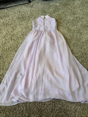 Girls' Pale Lavender Chiffon Formal Dress